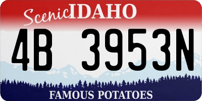 ID license plate 4B3953N
