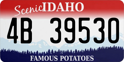 ID license plate 4B3953O