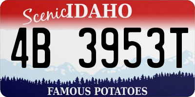 ID license plate 4B3953T