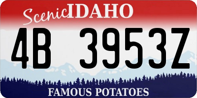 ID license plate 4B3953Z