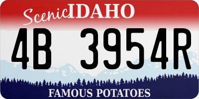 ID license plate 4B3954R