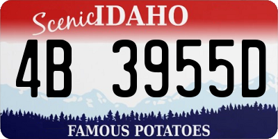 ID license plate 4B3955D