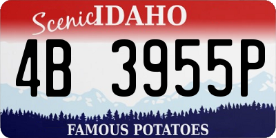ID license plate 4B3955P