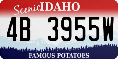 ID license plate 4B3955W