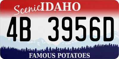 ID license plate 4B3956D