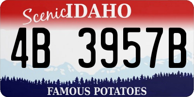 ID license plate 4B3957B