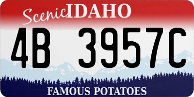 ID license plate 4B3957C