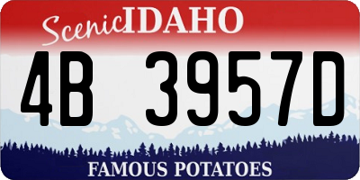 ID license plate 4B3957D