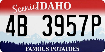 ID license plate 4B3957P