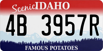 ID license plate 4B3957R