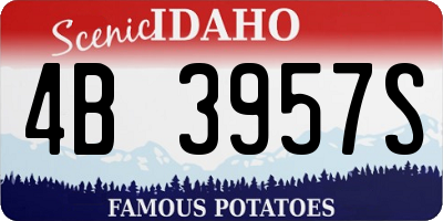 ID license plate 4B3957S