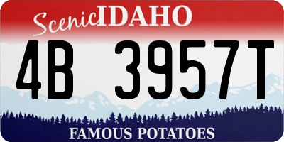 ID license plate 4B3957T