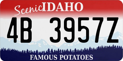 ID license plate 4B3957Z