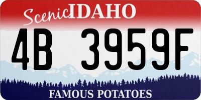 ID license plate 4B3959F
