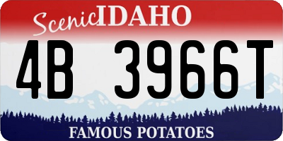 ID license plate 4B3966T