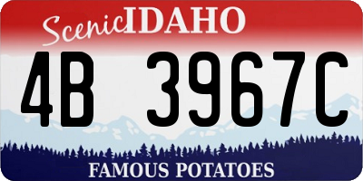 ID license plate 4B3967C