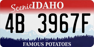 ID license plate 4B3967F