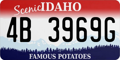 ID license plate 4B3969G