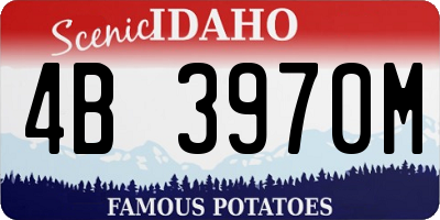 ID license plate 4B3970M