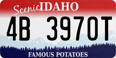 ID license plate 4B3970T