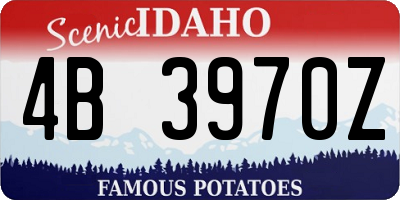 ID license plate 4B3970Z