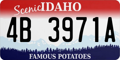 ID license plate 4B3971A