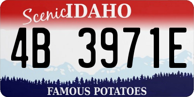 ID license plate 4B3971E