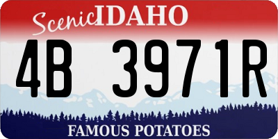 ID license plate 4B3971R