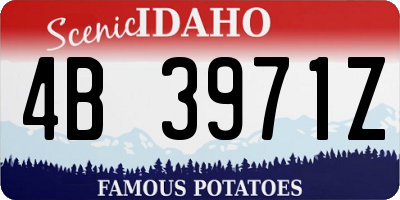 ID license plate 4B3971Z