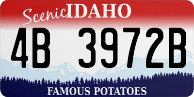 ID license plate 4B3972B