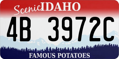 ID license plate 4B3972C