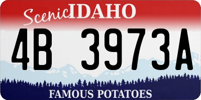 ID license plate 4B3973A