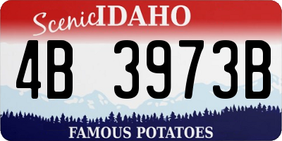 ID license plate 4B3973B