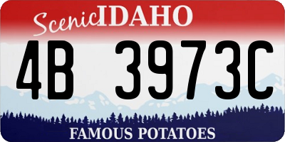 ID license plate 4B3973C