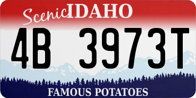 ID license plate 4B3973T