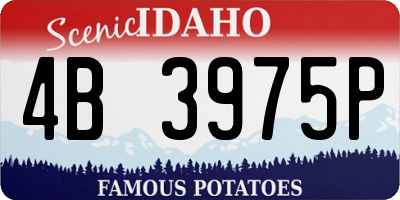 ID license plate 4B3975P