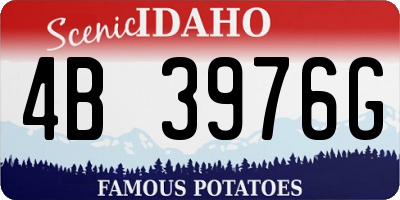 ID license plate 4B3976G