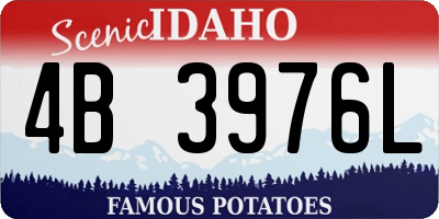 ID license plate 4B3976L