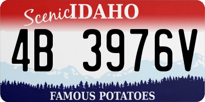ID license plate 4B3976V