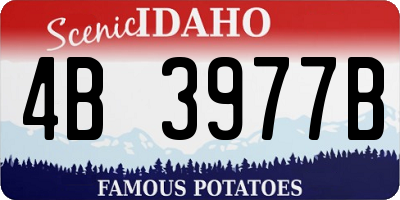 ID license plate 4B3977B
