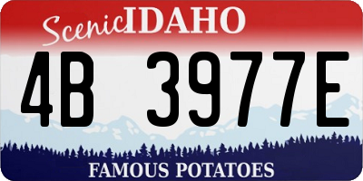 ID license plate 4B3977E