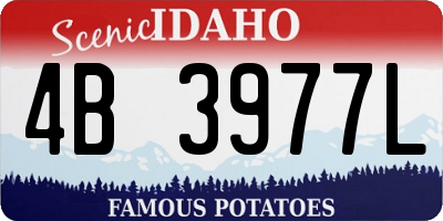ID license plate 4B3977L