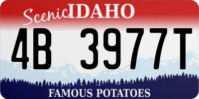 ID license plate 4B3977T