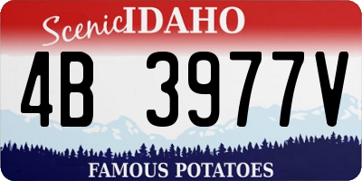 ID license plate 4B3977V