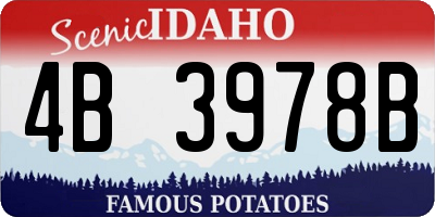 ID license plate 4B3978B