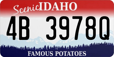 ID license plate 4B3978Q