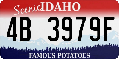 ID license plate 4B3979F