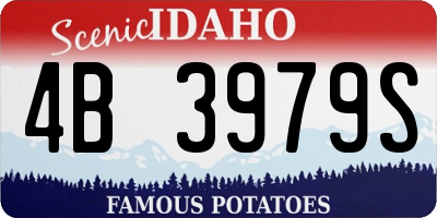 ID license plate 4B3979S