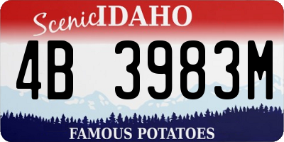 ID license plate 4B3983M
