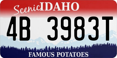 ID license plate 4B3983T